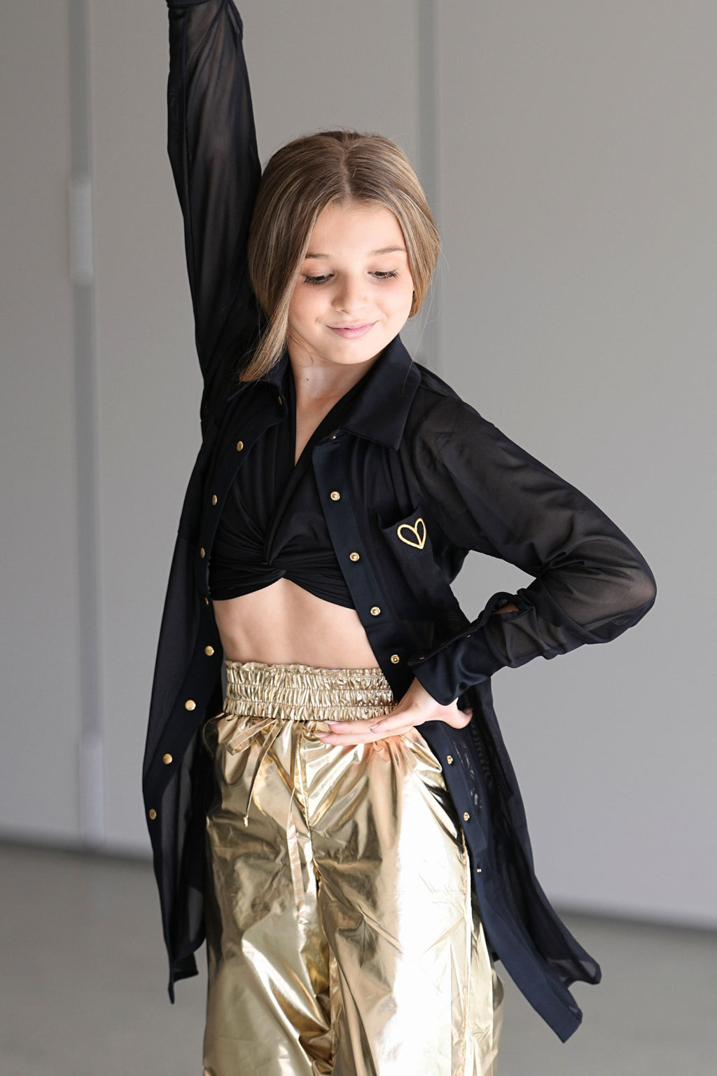 Alba Shirt Dress - KIDS - Black