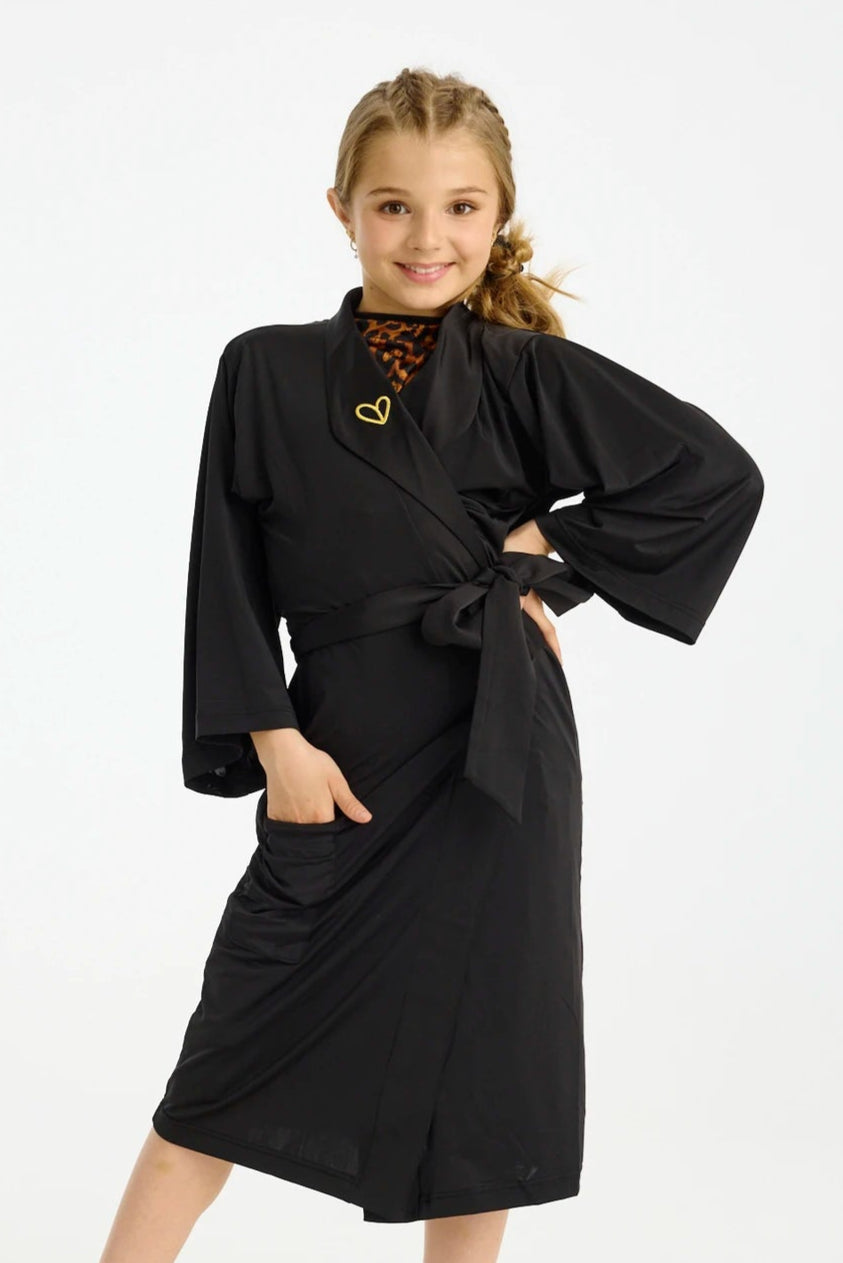 Athena Kimono - Kids - Black