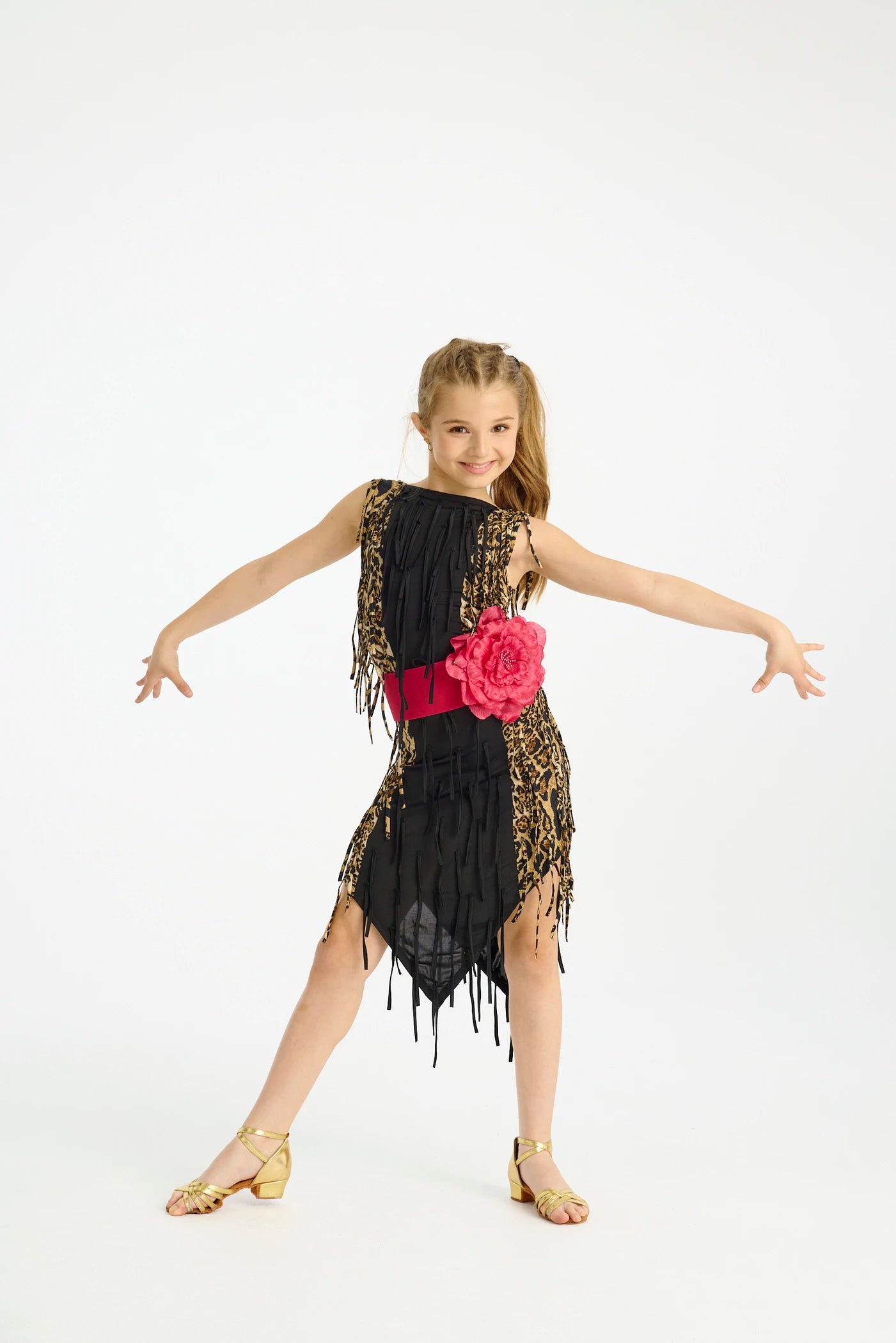 Macy Dress - Kids - Black/Leo
