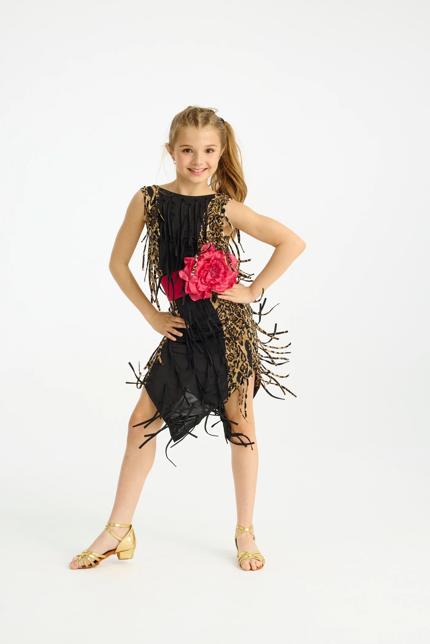 Macy Dress - Kids - Black/Leo