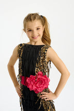 Macy Dress - Kids - Black/Leo