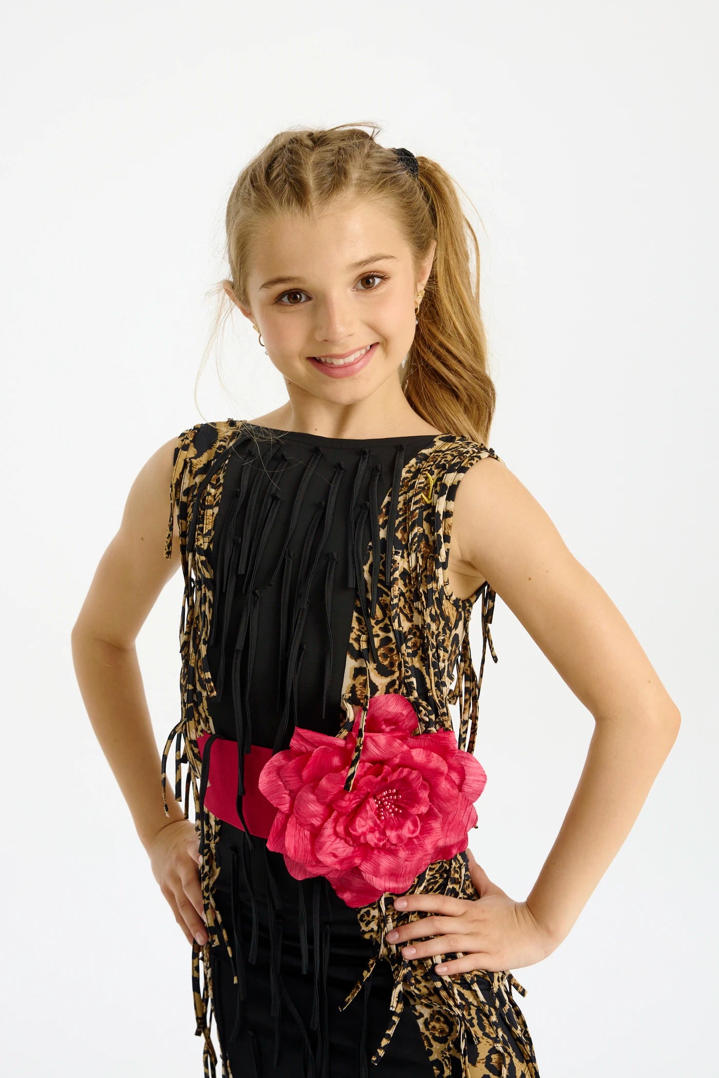 Macy Dress - Kids - Black/Leo