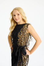 Macy Dress - Black/Leo