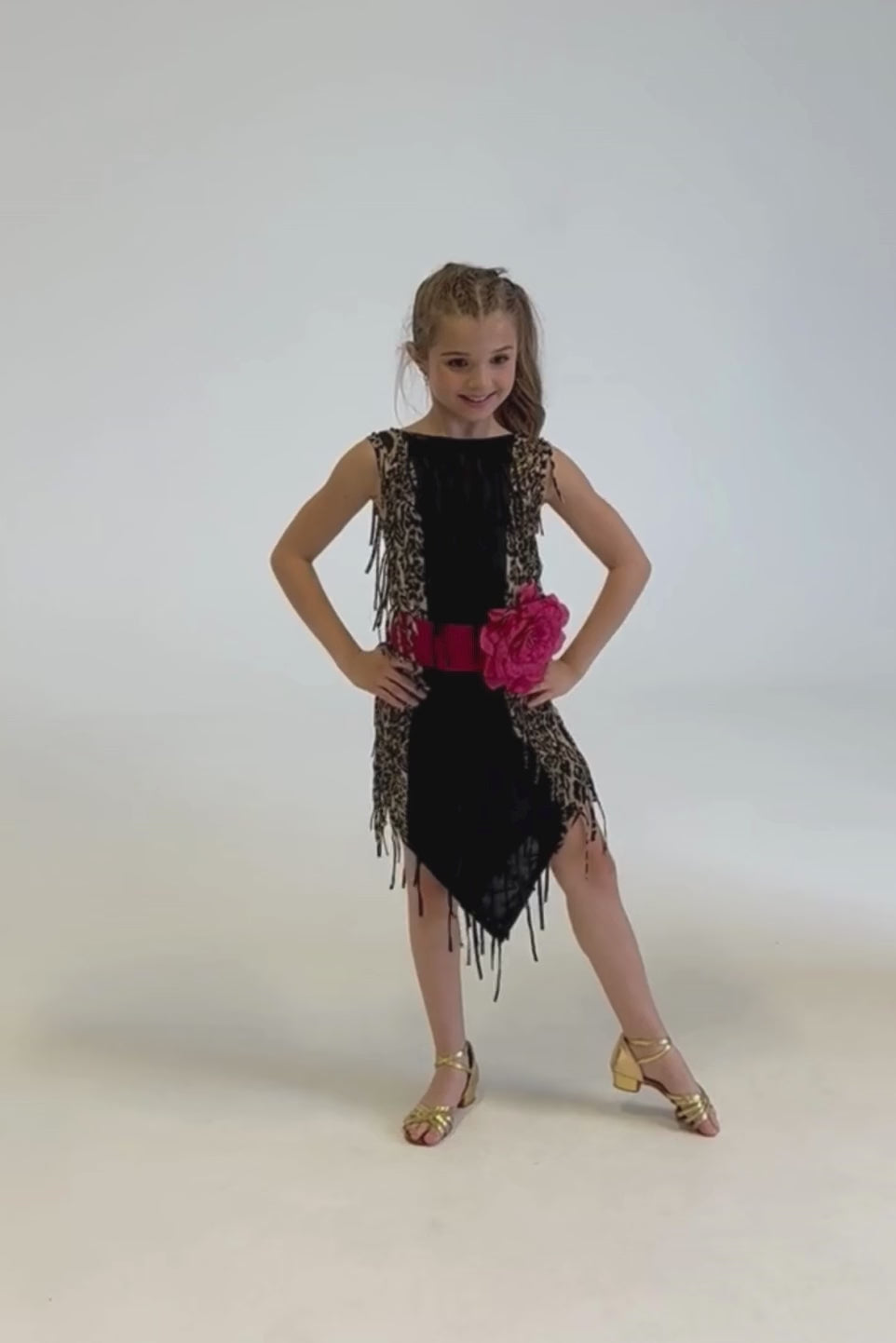 Macy Dress - Kids - Black/Leo